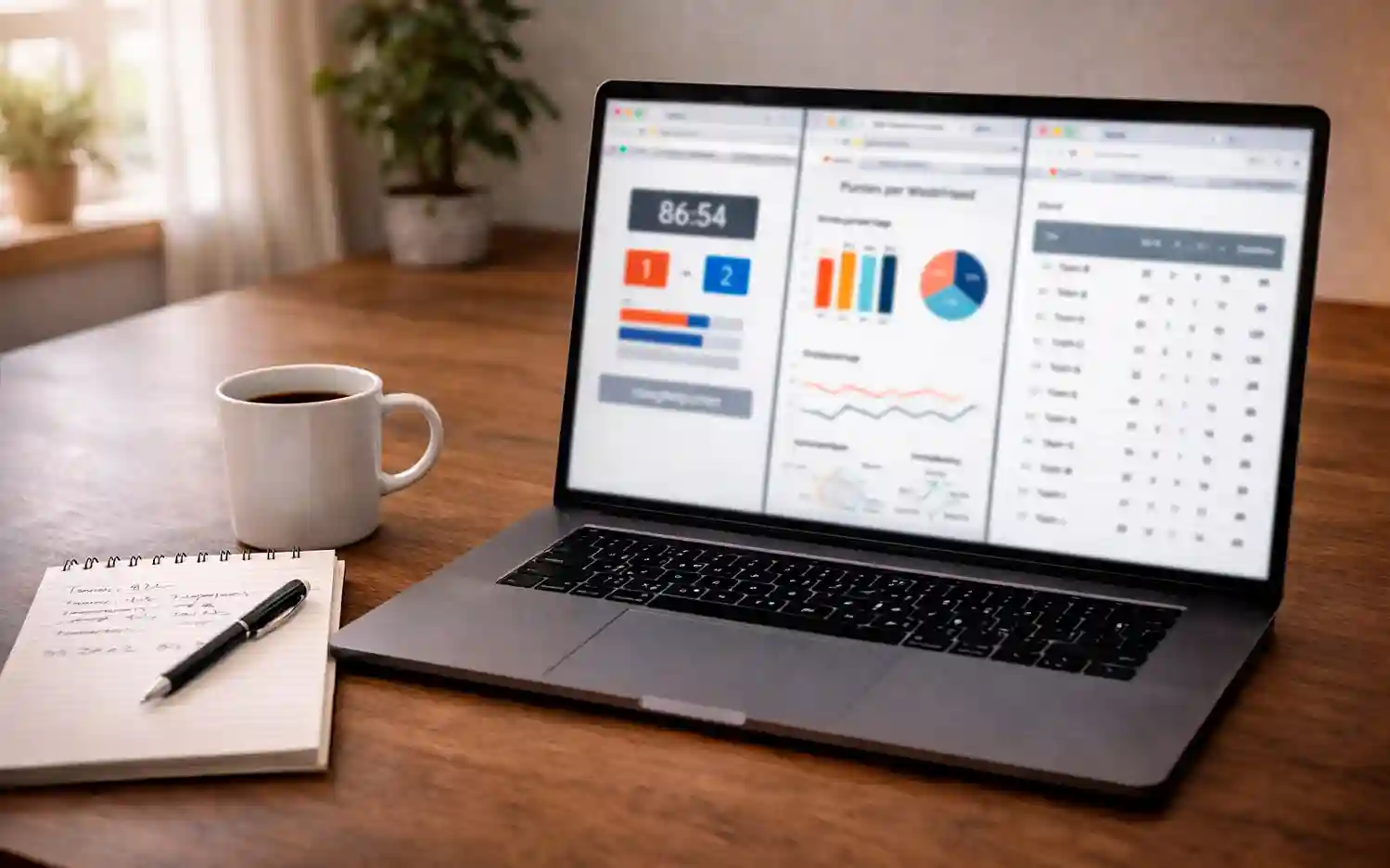 Laptop met meerdere bookmaker websites geopend voor vergelijking