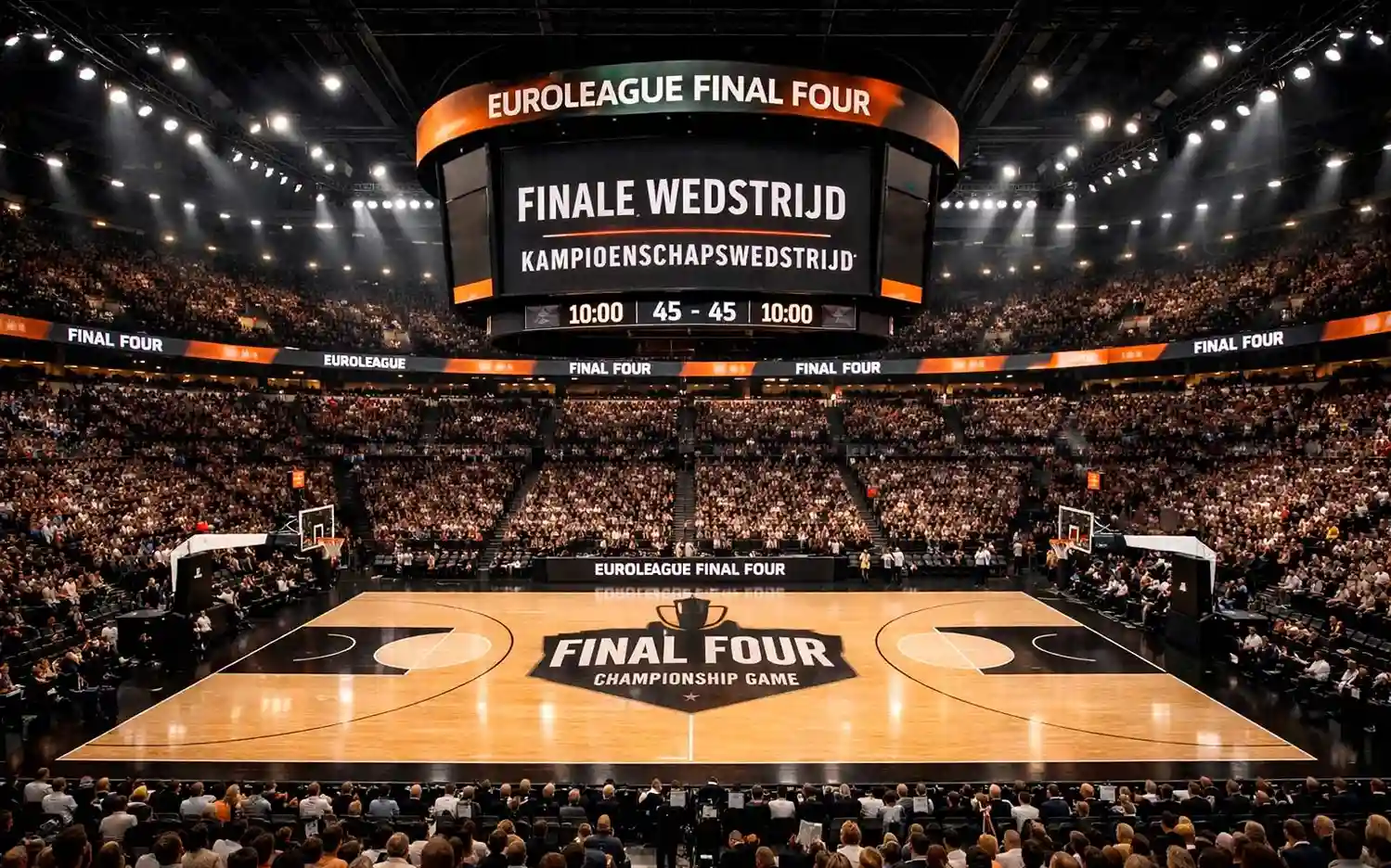 EuroLeague Final Four arena met teams die strijden om de titel